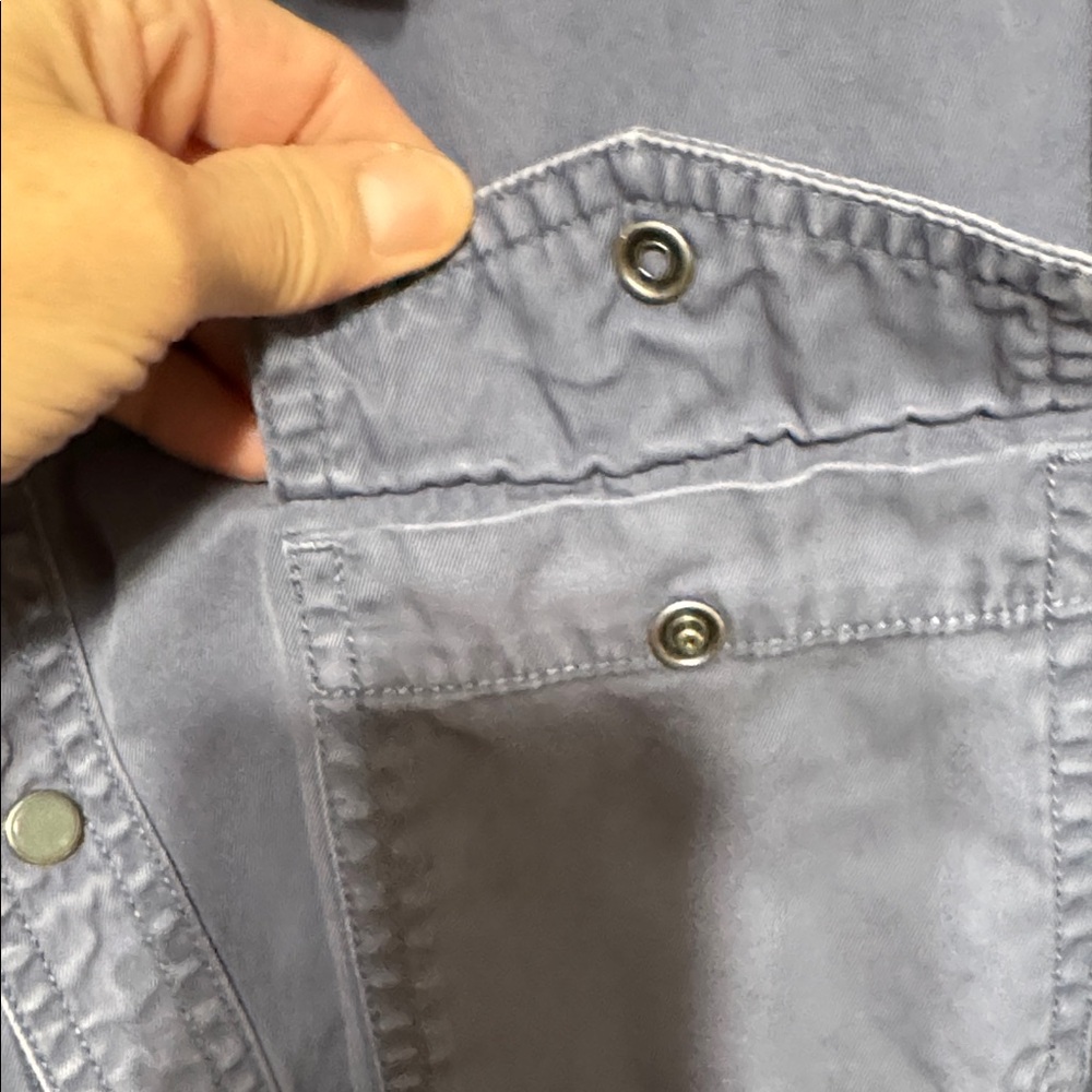 ROWM Blue Casual Shirt Shacket - Picture 4 of 7